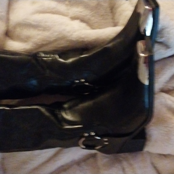 NEW! Never worn! Black Vegan Leather Silver toe Boots ! - Picture 4 of 9